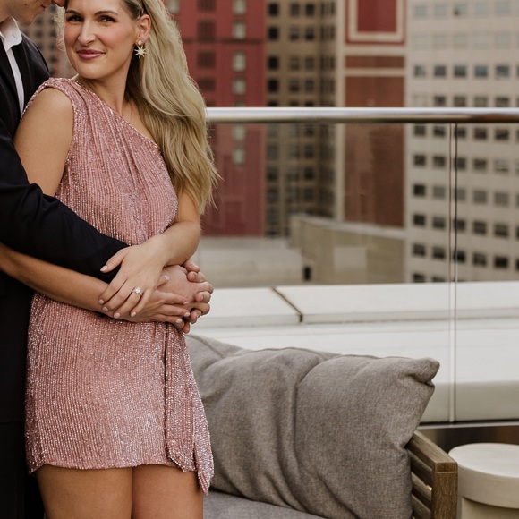 Retrofete Ella Sequin Dress - Dusty Rose XS - Picture 4 of 5